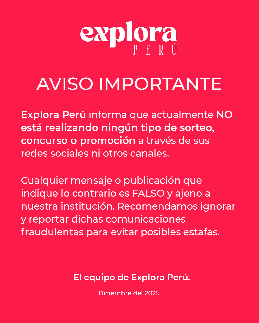 Aviso Importante