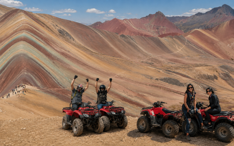 Cuatrimotos hacia la Montaña de Colores